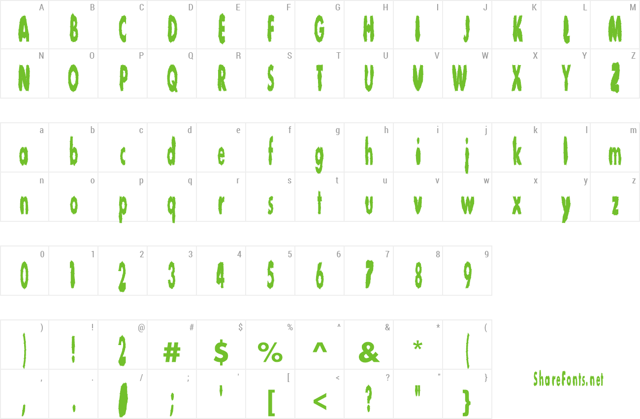 Font Young American 1 preview